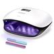 JAHQ UV Led Nail Lamp, 48W UV Nail Dryer SUN4 for Shellac Manicure Gel with 4 Timers, LCD Display, Sensor and Double Speed Drying