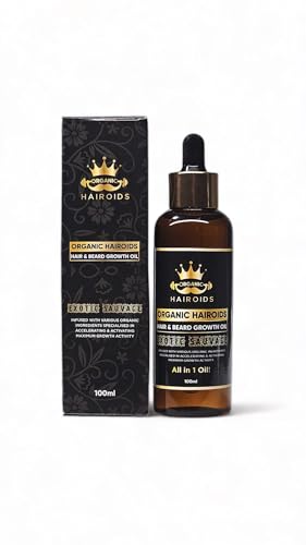 Organic Hairoids Hair & Beard Oil 100 ml | Beard Oil for Men | Premium Hair & Beard Care Products | 100% Natural Ingredients | Beard Growth Accelerator