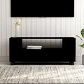 Lechnical TV Cabinet Black 120x35x48 cm Engineered Wood,TV Stand Unit,TV Cabinet,TV Stands & Multimedia Centres,Living Room Furniture