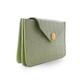 Womens Small Compact Card Case Luxury Genuine Leather Pocket Wallet Ladies Mini Purse, Sage Green, Small Card Case Wallet With Flap