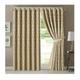 OpulentDreams Jacquard Curtains - Heavy Ring Top Window Curtains for Bedroom & Living Room - Fully Lined - Includes Two Tie Backs - Pair of Panels (Gold - Eyelet, 66" x 72" (167 x 183 cm))