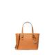 Michael Kors Jet Set Travel Leather XS Carryall Zip Convertible Tote Satchel Bag (Cider), Cider