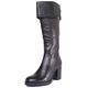 Justin Reece Celia Women Leather Matt Black Riding Boots (8 UK, Black)