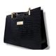 VALDIMARI Patent Leather Hand and Shoulder Bag, Black