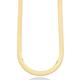 Miabella Solid 18K Gold Over Sterling Silver Italian 10mm Flat Herringbone Chain Necklace for Women Men 17, 18, 20, 22 Inch 925 Made in Italy (17)