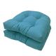 Outdoor Chair Cushions Set of 2, 18.9" x 18.9" U-Shape Furniture Cushions, Patio Cushion Covers Replacement, for Wicker Chair Seat Indoor Furniture Dinning Chair Pad (Color : Blue)
