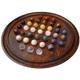 Rosewood Solitaire Board Game Set with 36 Natural Marbles - Authentic Handmade Solitaire Boards | for Adults on Any Occasion (12 inches)