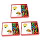 TOYANDONA 3 Sets Toy Building Blocks Puzzles Abc Flash Cards Wooden Fruit Puzzle Materials Wooden Peg Puzzle Wooden Block First Words Flash Cards Letter Bamboo Child
