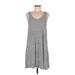 H&M Casual Dress - A-Line: Gray Graphic Dresses - Women's Size Medium