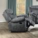 Horizontal Tufted Velvet Glider Recliner Motion Reclining Metal Reclining & Glider Mechanism with Storage Console and USB Ports