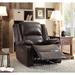 Faux Leather Casual Motion Recliner, Oversize Head & Back Support Recliner Metal Reclining Motion Sofa Chair for Livingroom Etc