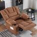Ergonomic Heated Recliner Sofa Full-Body Massage Chairs w/Footstool, Brown