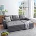 Lily Reversible Sleeper Sectional Sofa with Storage and USB Ports, Sleeper Sofa Couch Bed with Reversible Chaise