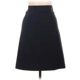 Bloomingdales & Tahari Casual A-Line Skirt Knee Length: Black Solid Bottoms - Women's Size 8