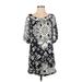 White House Black Market Casual Dress - Shift: Black Print Dresses - Women's Size Small