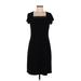 Liz Claiborne Casual Dress - Sheath: Black Solid Dresses - Women's Size Medium