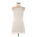 Lulus Casual Dress - Mini Halter Sleeveless: Ivory Print Dresses - Women's Size Medium