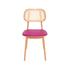 BFM Seating Emma Cane Back Full Back Side Chair Faux Leather/Wood/Upholstered in Pink | 32.5 H x 17 W x 19.5 D in | Wayfair ZWC22NTXRU362-NT