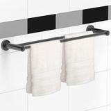 AmeriLuck 3.1" Wall Mounted Towel Bar Metal in Black | 3.1 W x 2.3 D in | Wayfair 2001TB32S-BLK