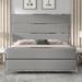 Willa Arlo™ Interiors Mirabel Platform Bed Wood & /Upholstered/Metal & /Velvet/Metal in Gray | 59 H x 77.6 W x 83.3 D in | Wayfair