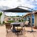 Aok Garden 120" Cantilever Umbrella Metal in Black | 96.5 H x 120 W x 120 D in | Wayfair JC-UM-34B