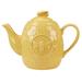 Certified International French Bees Embossed Honeycomb Teapot 9.25in x 5.25in x 6.875in Stoneware/ in Yellow | 9.25 H x 5.25 W x 3.5 D in | Wayfair