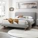 F&L Homes Studio Cleo Platform Bed Fur/Upholstered, Sherpa in Gray | King | Wayfair FLBDS0S2F4G7C1EK