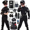Costume de policier d'Halloween pour enfants uniforme de police pour garçons et filles ensembles