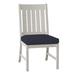 Summer Classics Club Patio Dining Side Chair w/ Cushions, Linen in Gray | 37.75 H x 19.75 W x 24.5 D in | Wayfair 333124+C3116455N