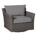 Summer Classics Outdoor Club Glider Wicker Chair w/ Cushions in Black | 30 H x 38.25 W x 33.5 D in | Wayfair 26262+C589H440N