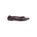 Donald J Pliner Flats: Burgundy Print Shoes - Women's Size 8 1/2 - Round Toe