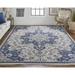 Blue/Gray Rectangle 5' x 8' Area Rug - Bungalow Rose Lillie-Ella Oriental Machine Woven Blue/Gray/Rust Medallion Area Rug Polyester/Polypropylene | Wayfair