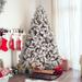 The Holiday Aisle® Green Fir Flocked/Frosted Christmas Tree | 55 W in | Wayfair 5A285C1670D44D46AFA43BDF3920CCE3
