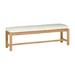 Summer Classics Club Picnic Outdoor Bench Wood/Natural Hardwoods in Brown/White | 15.75 H x 59 W x 16 D in | Wayfair 28544+C6484076N