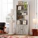 Millwood Pines Manito 70.87" H x 23.82" W Bookcase Wood in White | 70.87 H x 23.82 W x 9.25 D in | Wayfair 9703F6A6AD32456CA8A3A053BFEDF349