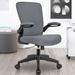 Inbox Zero Kovid Adjustable Executive Office Chair Task Chair Upholstered, Nylon in Black/Brown | 38.2 H x 25.2 W x 25.2 D in | Wayfair