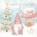 The Holiday Aisle® Gnome Sweet Gnome V Blush - Wrapped Canvas Print Paper in Blue/Pink | 12" H x 12" W | Wayfair 4471ABD743254EF690FD57F80D7712B5