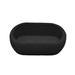 Latitude Run® Jishant 61" Wide Outdoor Oval Loveseat w/ Cushions Plastic in Black | 28.5 H x 61 W x 33.8 D in | Wayfair