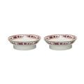 Red Barrel Studio® Hand-Painted Stoneware Footed Bowl w/ Pattern Ceramic/Earthenware/Stoneware | 2.5 H x 8.5 W in | Wayfair