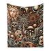 Bungalow Rose Alfonson Woodland Skull Fleece Throw Fleece/Microfiber/Fleece | 80 H x 60 W in | Wayfair D573AD20A124486B974F2C3FA43DB09B