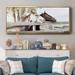 Union Rustic Friendly Visit - Floater Frame Print on Canvas Canvas, Solid Wood in Brown/Green/White | 24 H x 60 W x 1.5 D in | Wayfair