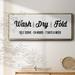 Trinx Wash Dry Fold Canvas, Solid Wood in Black/White | 8 H x 20 W x 1.5 D in | Wayfair 40B307F880DC4033A70AA3A410BD70E2