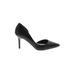 White House Black Market Heels: D'Orsay Stilleto Minimalist Black Solid Shoes - Women's Size 6 1/2 - Pointed Toe