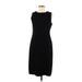 Talbots Casual Dress - Sheath: Black Solid Dresses - Women's Size 8