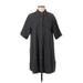 The Great. Casual Dress - Shirtdress High Neck 3/4 sleeves: Gray Dresses - Women's Size Small