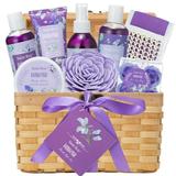 Gift Basket for Women CM31 Luxury 11Pcs Floral Perfume Scents Bath and Body Home Spa Gift Kit with Bubble Bath Body Lotion Relaxing Self Care Gifts Basket for Her Birthday Gifts for Women