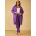 Plus Size Longline Stretch Crepe Jacket