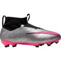 Nike Kids Zoom Mercurial Superfly 9 Academy XXV FG Soccer Cleats (Silver/Pink 5.5 D)