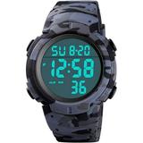 CakCity Mens Digital Sports Watch LED Screen Large Face Military Watches for Men Waterproof Casual Luminous Stopwatch Alarm Simple Army Watch