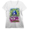 Big Brother & Holding Company Groovy Poster Art Women s White Short Sleeve Crew Neck Tee-Small